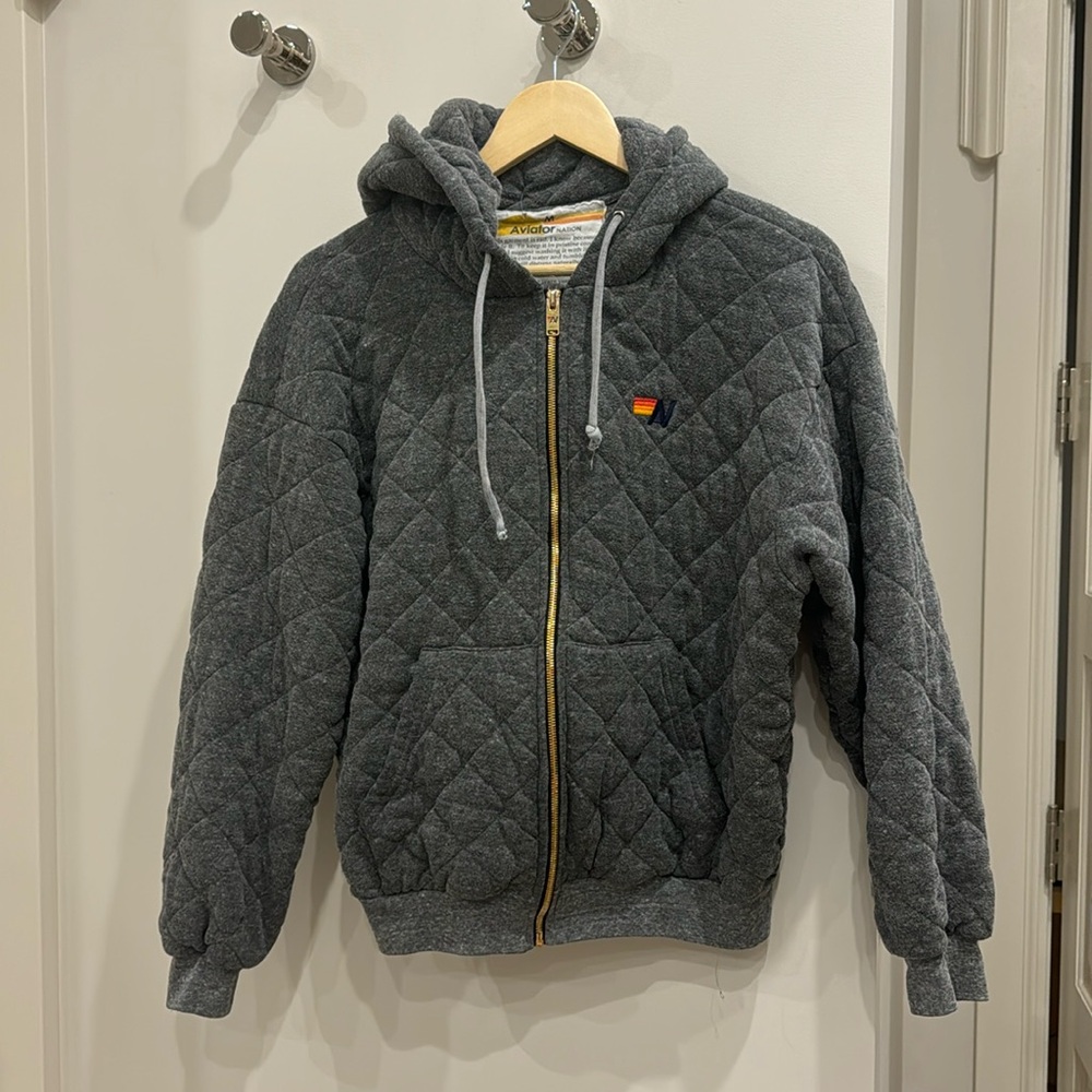 Aviator Nation quilted hoodie